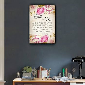 Amazon.com: Deneest Jeremiah 33 3 Bible Scripture Wall Art